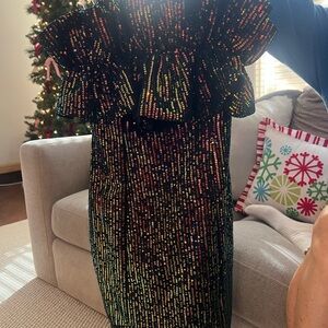 DO+BE Black Dress with Vibrant Sequins